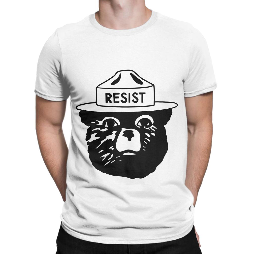 Resist Graphic 100 Cotton Tshirt Smokey Bbear Tees Tops For Unisex