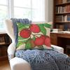 Litchi Illustration Cushion Cover Anti-Dust Mite Short Plush Pillowcase - Invisible Zipper Silky Soft Sofa Cushion Cover