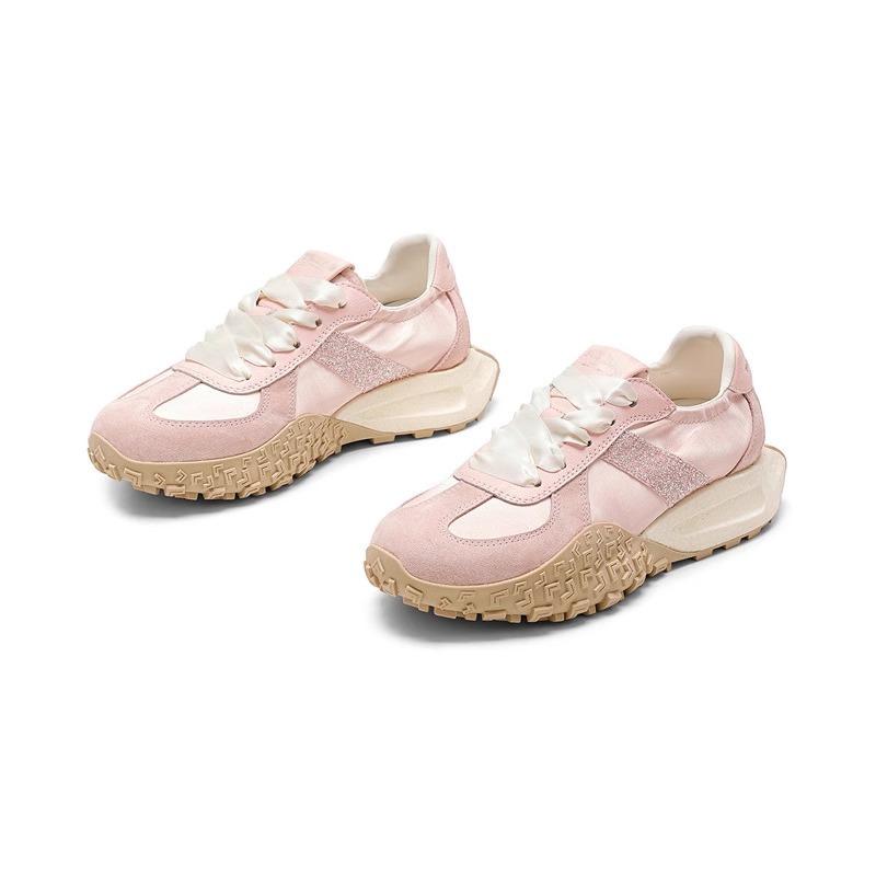 Retro Satin Forrest Gump Shoes Women's Spring and Summer 2025 Versatile New Student Breathable Soft Sole German Training Casual Shoes Women