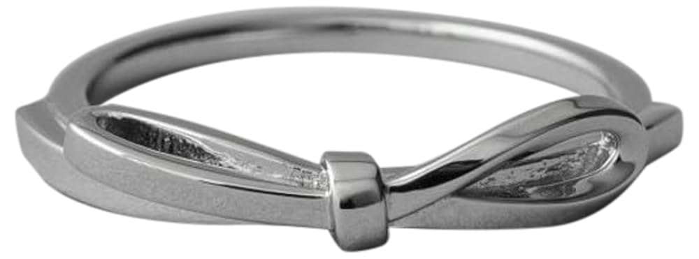 Ete Fantou Jewelry Ribbon Size Ring, 11, Platinum, 810355-810356
