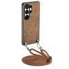 Crossbody Long Lanyard Strap Anti-Drop PU Leather Phone Case For Samsung S25 Ultra S24 Plus S23 A16 A06 A17 A07 Slim Fit Cover