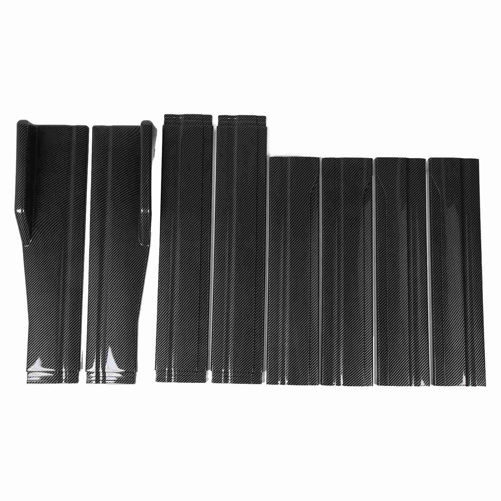 

Car Side Skirt 200 X 11cm Carbon Fiber Style 4 Section Type Left Right Side Skirt Splitter for Universal Cars
