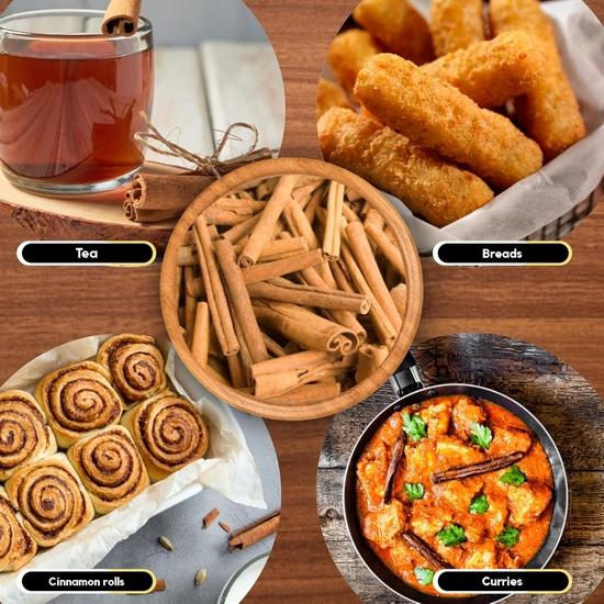 Organic Zing Cinnamon Bark - Ceylon Cinnamon Sticks for Baking, Cooking & Smoothies| Product of India - 115 Grams Resealable Pack