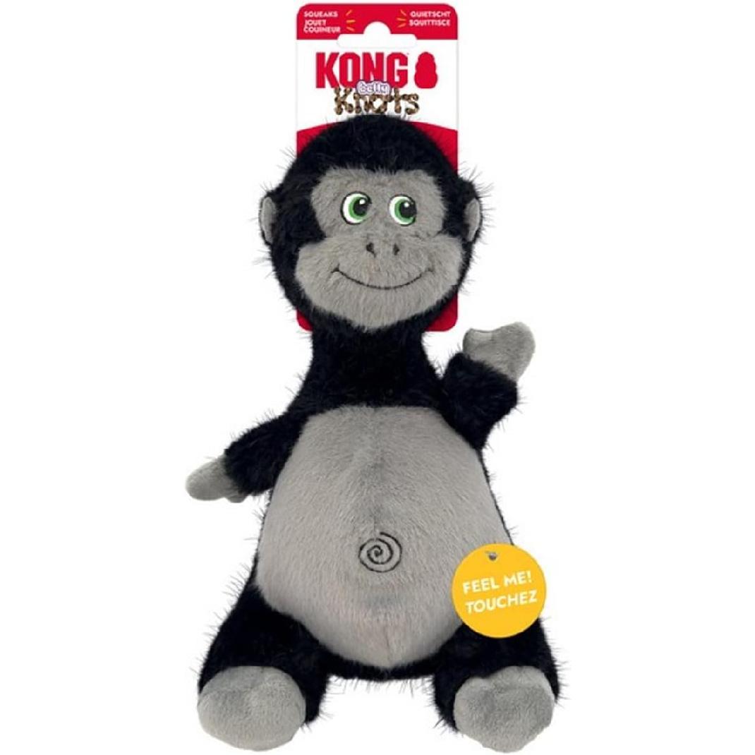KONG Knots Belly - Soft Plush Exterior with Internal Skeleton Rope Ball and Squeaker (Gorilla) Gorilla