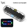 Solar Flashing Warning Light Adjustable Brightness LED Auto Parking Lamp Anti-collision for Car Night Use