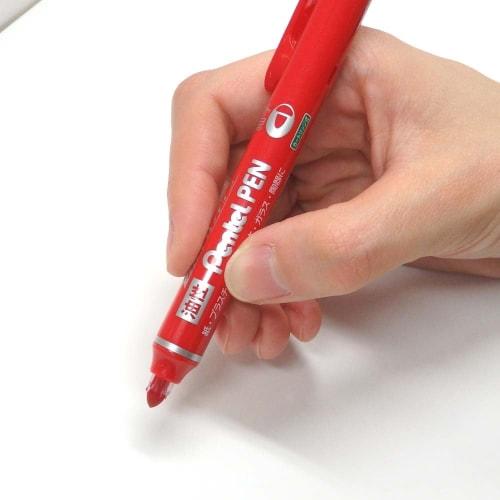 Pentel Knock Type Permanent Marker Handy S PentelPEN Fine Point Red 10 Pieces NXS15-BP