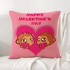 Happy Monkey Cushion Cover Natural Linen Organic Fabric DoubleSided Printing Sofa Home Decor Breathable Bed Pillow