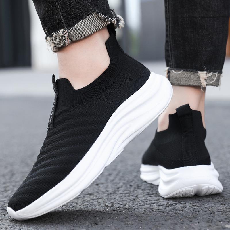 New lightweight running shoes men's and women's non-slip one-pedal sports shoes mesh breathable casual shoes