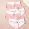 High Waist 4Pcs/Set Cotton Panties Women's Underwear Briefs Female Lingerie Laies Intimates