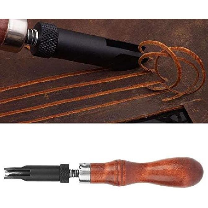Leather Crafttool Groover, Adjustable  V  Type Leather Craft Stitching Groover Push Groover Skiving Edger Beveler Leather Grooving Craft Gouge Tool