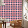 Navy Blue Red Coral Check Wallpaper for Living Room and Bedroom 50x1000