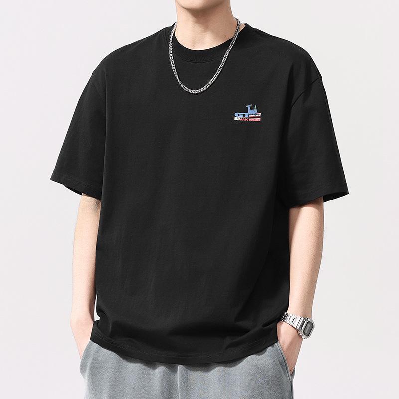 2025 Men's Whale Print Casual Summer T-Shirt - Trendy Short Sleeve Style