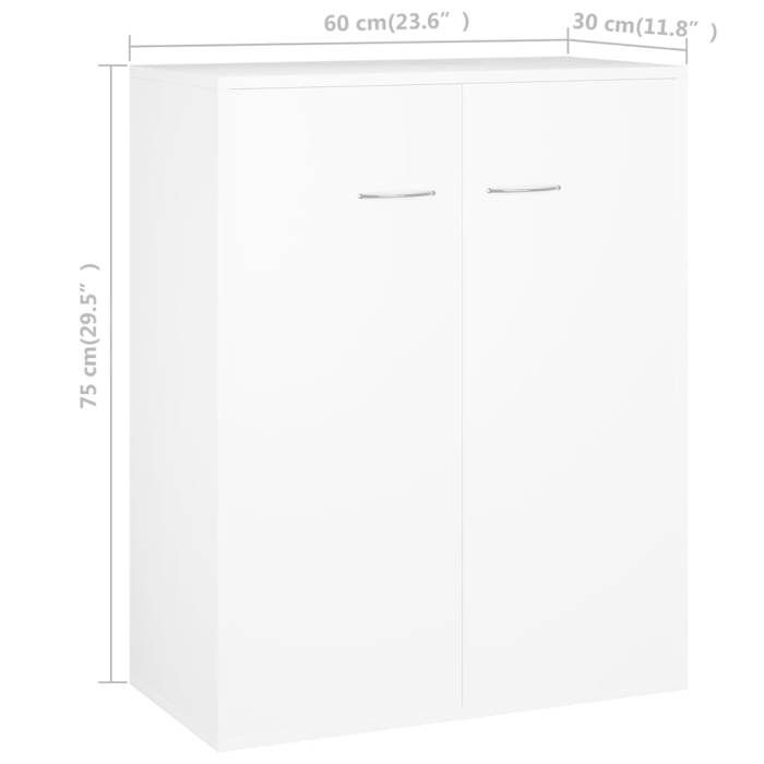 VidaXL Buffet, Storage Cabinet with Door, Storage Cupboard, Living Room Interior Organizer, White 800729