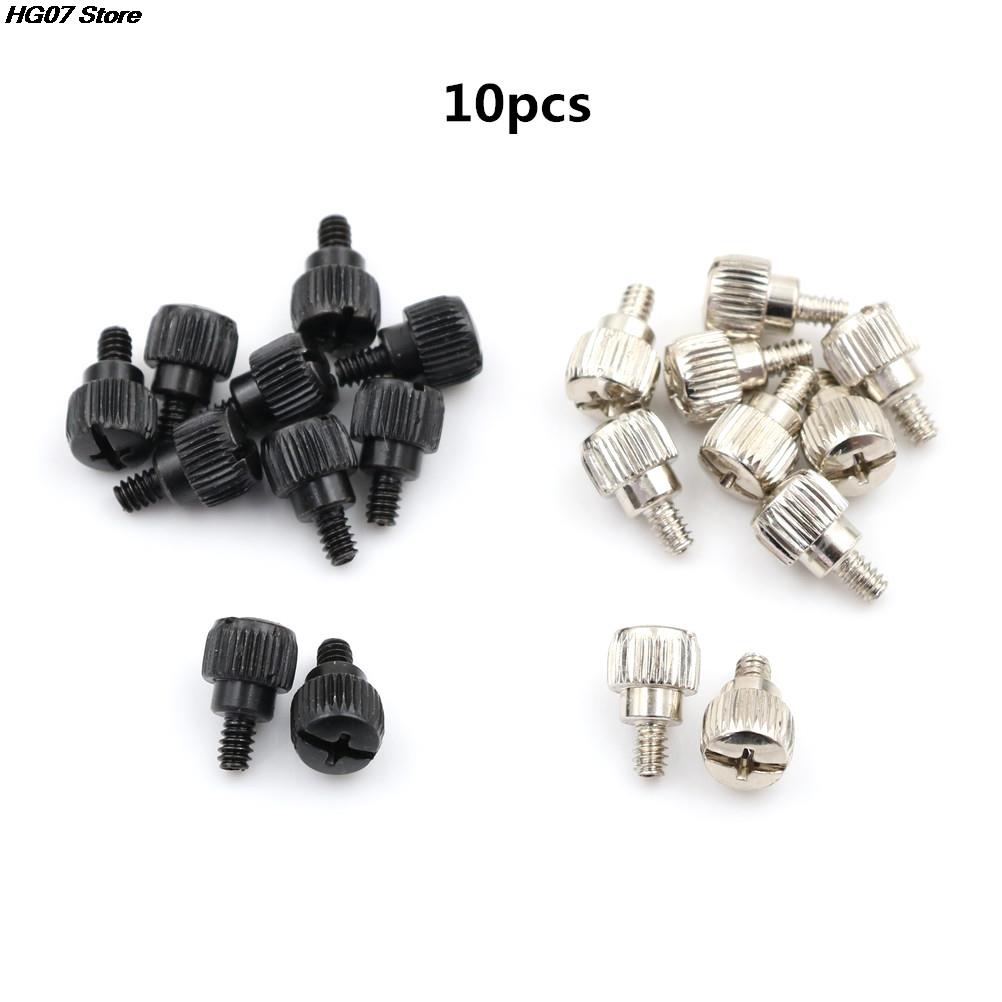 10pcs M3.5 6 #-32 Computer Case Screws Black Or Nickel Computer Case Screws Adjustment Screws Hand Tighten Thumb Screws