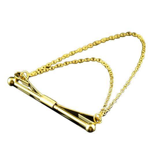 Gentlemen Tie Clip Bar Clasp Cravat Pin Skinny Collar Silver Gold Necktie Brooch