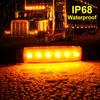 40 Pack 6 LED Trailer Marker Light, DC12-24V Clearance Side Indicator Lamp For RV Camper Truck Van Caravan Boat - Amber