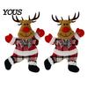 Christmas Curtain Tiebacks for Living Room 2Pcs Santa Tiebacks, Dancing Reindeer Holdders, Metal Clip Theme Holders Office Cute Bear Holdbacks Window