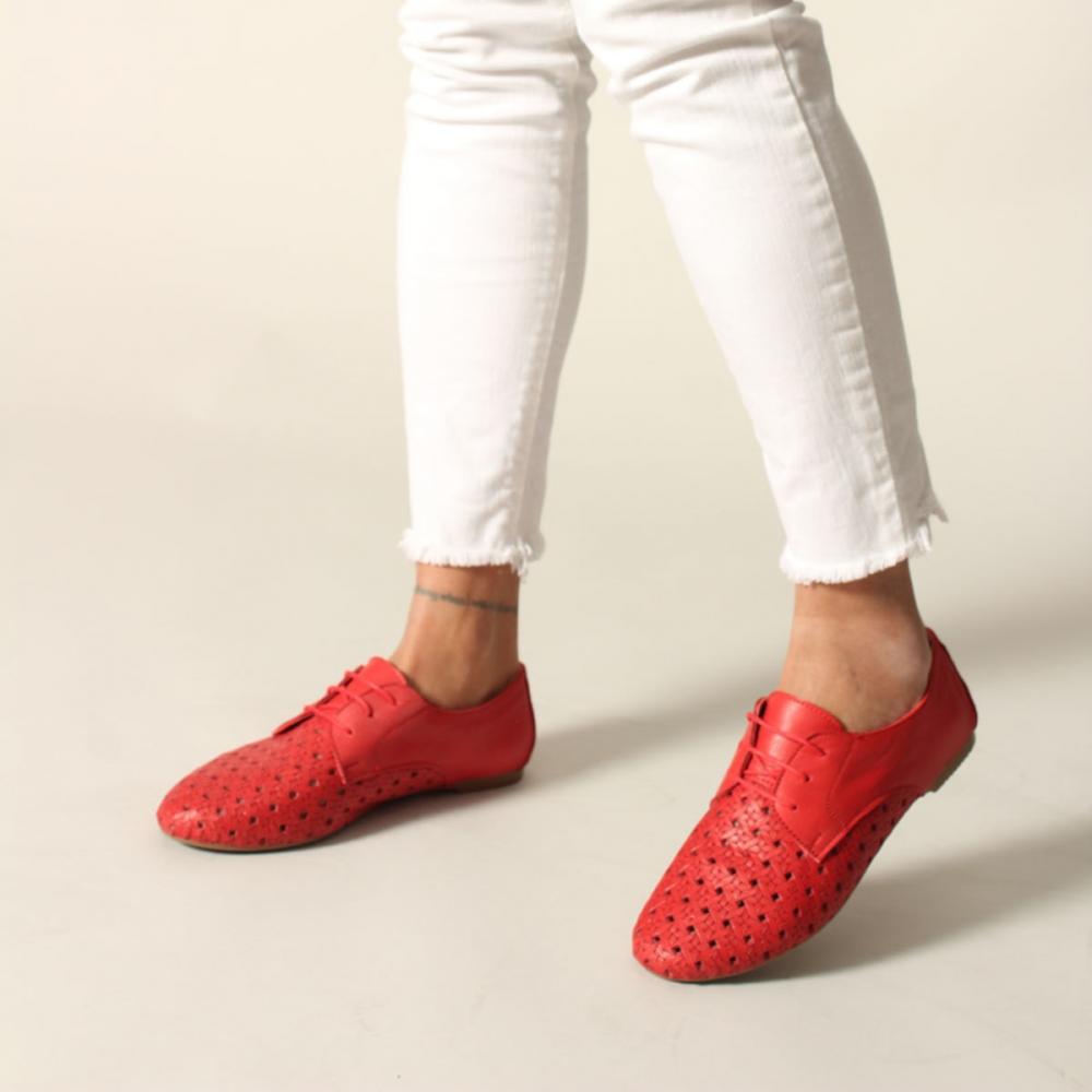 

Красная женская повседневная обувь из штапельной кожи из натуральной кожи 36 красный