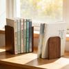 Anti-Slip Wood Book Stoppers Detachable Book Supports High Quality Wooden Bookends  School Office