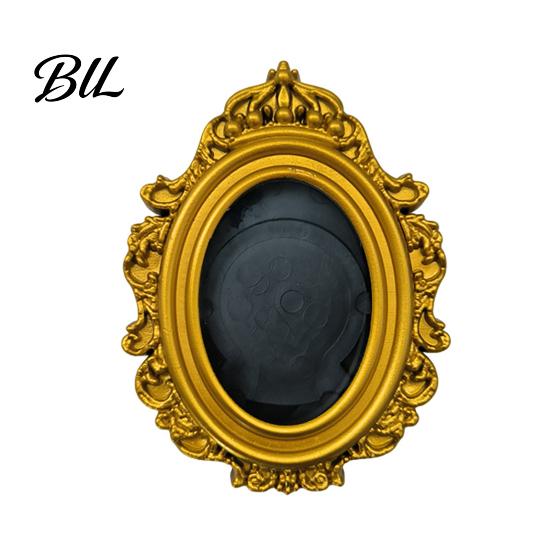 Office Whiteboard Magnet Vintage Photo Frame Refrigerator DIY Oval Picture Holder Ornament Decorative Fridge Home Kitchen Decor A