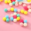 100pcs/set Colorful Plush Poms Ball Applique Make Hairband Scarf Mittens Crafts