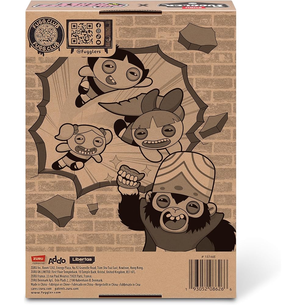 Fuggler The Powerpuff Girls Mojo Jojo Plush Toy 15746E Official Merchandise