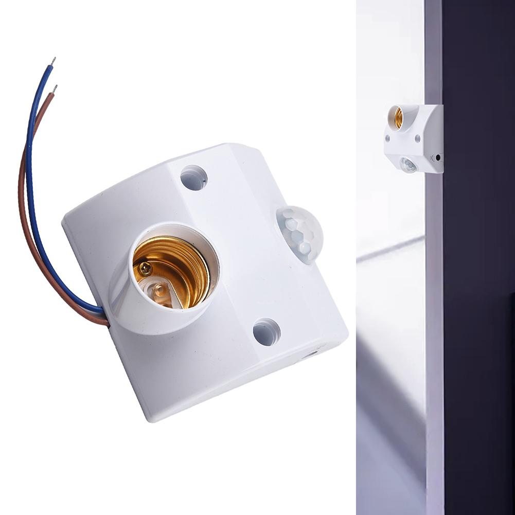 AC110-240V LED Automatic Human Body Infrared IR Sensor Lamp Holder For E27 Bulb IP44 Wall Lamp Holder Socket