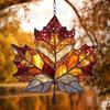 2D Autumn Maple Leaves Light Catchers For Window Acrylic Pendant Sun Catcher Aesthetic Wall Crafts Pendant For Garden Bedroom