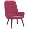 Recliner Chair with Ottoman Wine Red Velvet