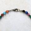 Bohemian 7-Color Chakra Emperor Stone Simple And Fashionable Square Grain Short Scarf Necklace Popular First