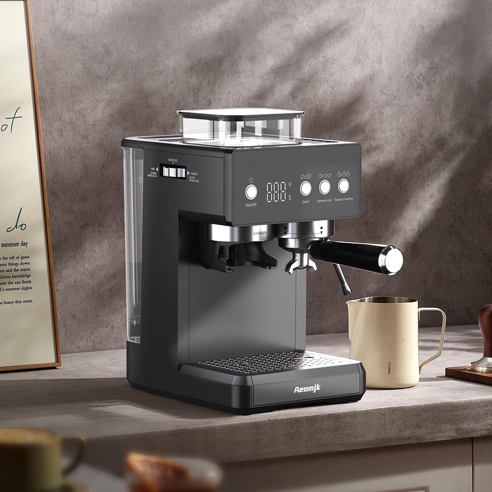 Aeomjk CM5540 Semi-Automatic Italian Coffee Machine with Room Temp Cold Brew & Milk Frothing