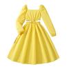 Girls Sweet Dress Fall Children Fashion Swing Long-sleeved Princess Dress
