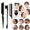 3pcs/set Hair Brush Set Edge Brush And Comb For Edge Control Wig And Baby Hair Brush Double Sided Hairline Brush Smooth Comb