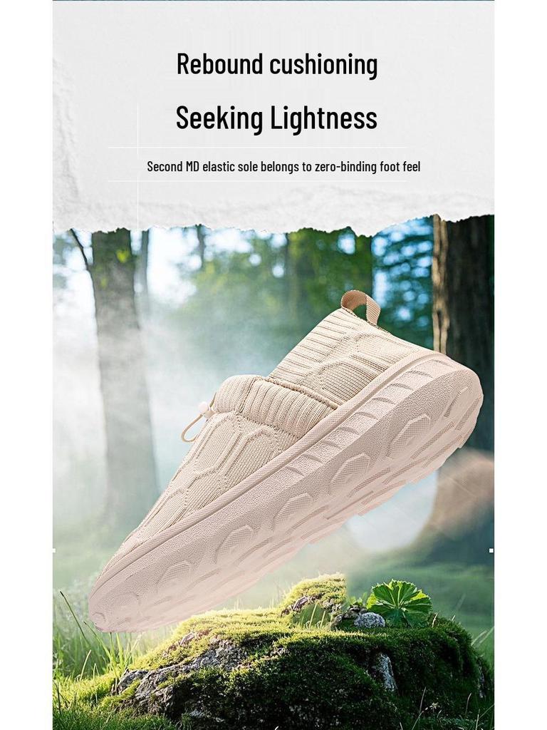 2025 Cross-Border Fly-Knit Barefoot Casual Shoes: Breathable, Comfortable, Soft Sole, Fashionable for Walking & Hiking Couples.
