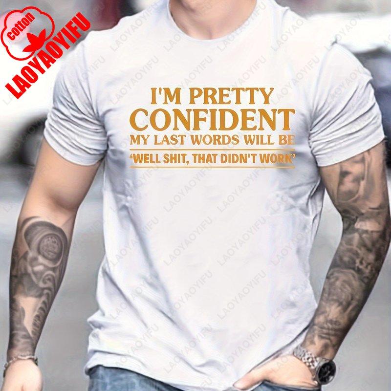 Cotton Men Oversized Tshirt Print Mens Graphic Design Crew Neck Tshirt Casual Comfy Tees Tshirts for Summer Streetwear
