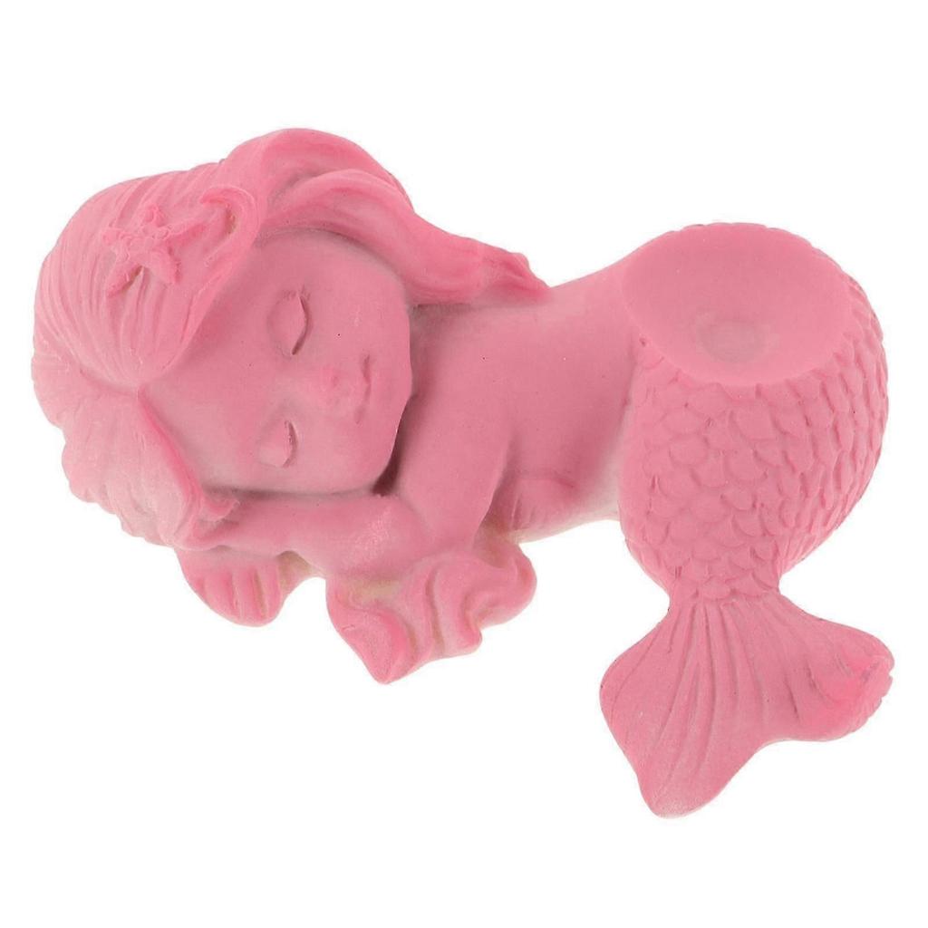 2026 Best!! Resin Mermaid Decoration Miniature Mermaid Statue for Decoration In Pink Color