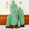 New Cute Cucumber Throw Pillow Plush Toy Long Throw Pillow Girls Children Queen Bed Doll Gift