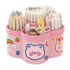 Rotating Pen Holder Desk Organizers Large Capacity Pen Storage Box Cosmetic Brush Organization Box Study Dormitory Accessories