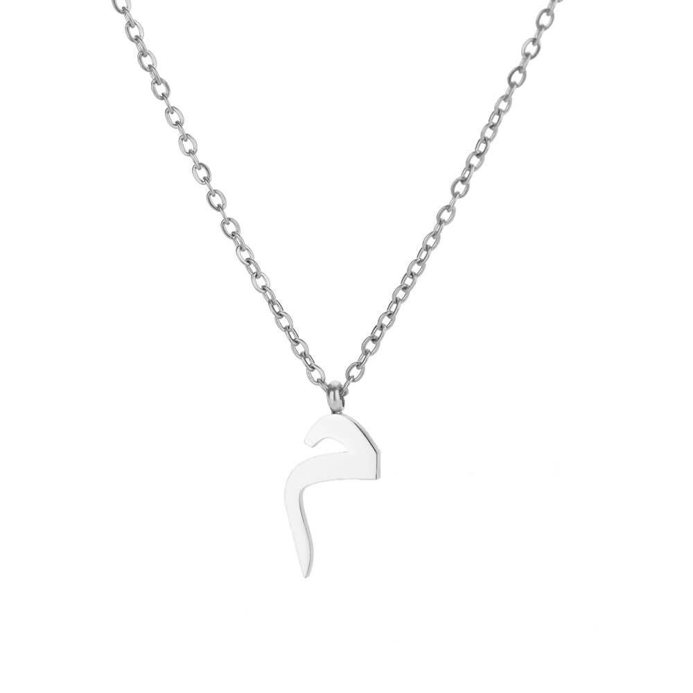 Náhrdelník z nerezové oceli s arabským písmenem pro ženy, zlatá barva, přívěsek s abecedou, choker, řetízek na klíční kost, trendy šperk, dárek
