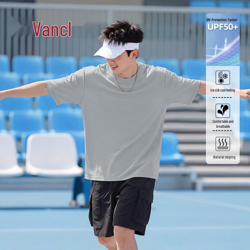 VANCL Men s Ice Silk Cooling Loose Fit Short Sleeve T-shirt L