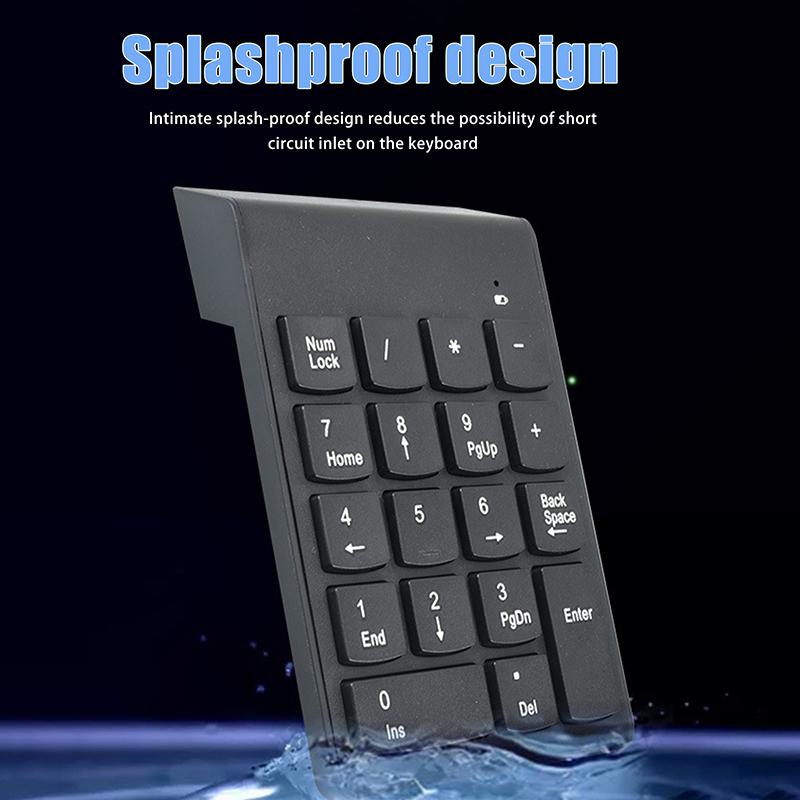 Slim Wireless Mini Usb Numeric Keyboard 2.4G Digital Keyboard 18 Keys For Accounting Teller Bank