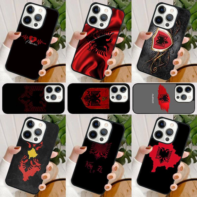 Albania flag Phone Case For iPhone 17 Air 16 15 14 Max Plus 11 12 13 Pro Max Phone Cover coque