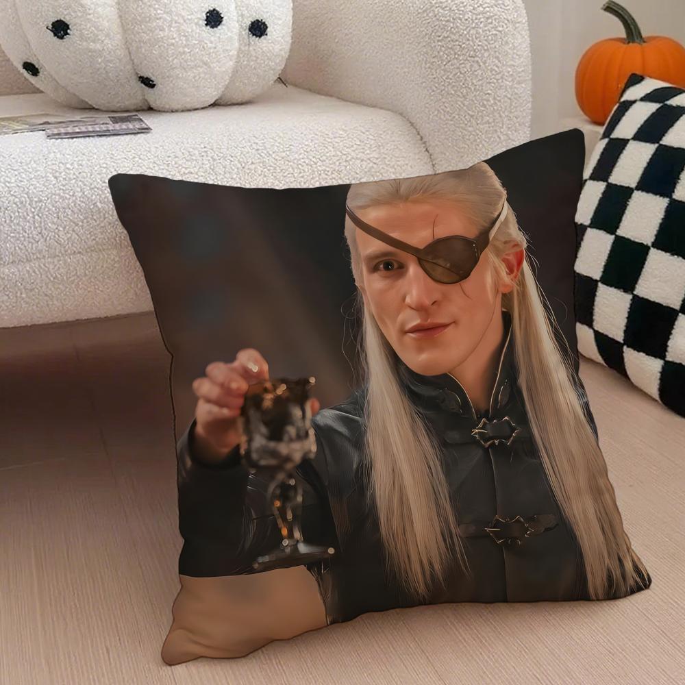 Poduszka Aemonda Targaryena Poszewka na poduszkę Fantasy Poszewka na poduszkę do narzucenia Ukryty guzik Trwała poliestrowa poduszka na krzesło