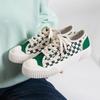 Low-top platform canvas shoes women's checkerboard shoes versatile casual shoes student cloth shoes