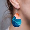 Abstrakte Kunst PU Leder Ohrringe, Mode Ohrringe, Y2K Stil Exquisite Ohrringe, Weihnachtsgeschenke für Freunde, Elegante Ohrringe, Party-Ohrringe