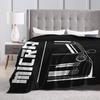 Front JDM Micra Racing Blankets Soft Warm Flannel Throw Blanket Cover for Bed Living room Picnic Travel Home Couch
