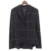 Escada 5014339 Wool Windowpane Jacket 38 blackUsed