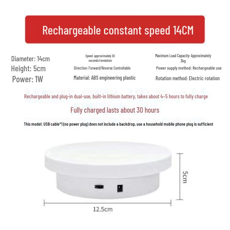 Automatic Rotating Display Stand with Remote for Photography and Live Streaming