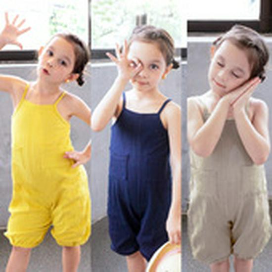 European & American Style Sleeveless Black Romper for Kids
