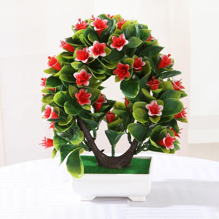 Artificial Lily Plant Indoor Decor With Plastic Material For Home Garden Display Red Heart Lily